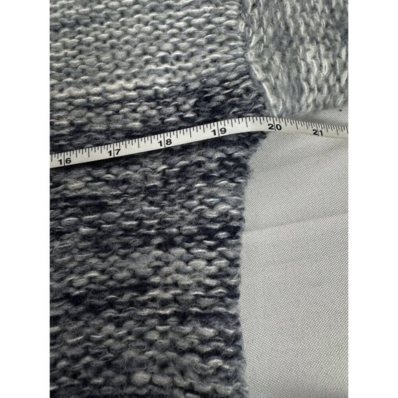 Women Fisherman Blue Marled Ombre Chunky Knit Sweater XL Coastal Boho Cozy Cabin - Picture 6 of 7